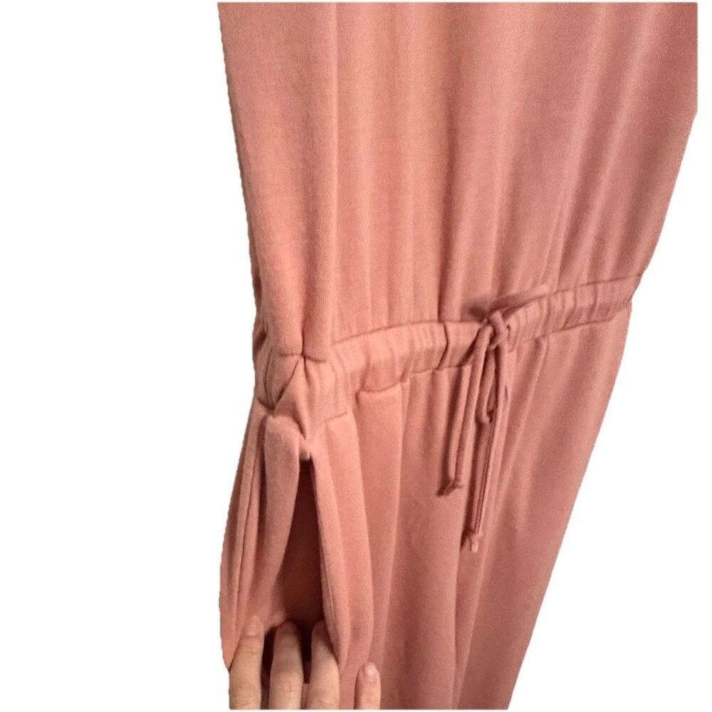 Ambiance Mauve Pink Sleeveless Drawstring Jumpsuit Size Small Casual - Picture 3 of 5